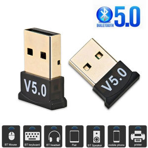 USB Bluetooth Adapters BT 5.0 Mini Wireless Computer Adapter Mini Bluthooth Receiver Transmitter For PC Computer Speaker Audio