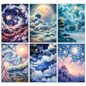 Jigsaw Puzzle 1000PCS-50X70CM Scenic Night Starry Sky Landscape Artwork Stress Relief Puzzle Wall Art Decor Gift