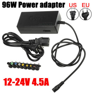 96W Universal AC Laptop Adjustable Power Adapter 12V-24V with 8Plug Connector for Asus Acer Sony Lenovo Dell Hp MSl Toshiba