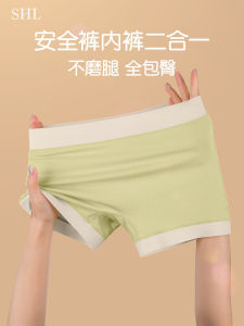 Womens Modal Briefs Anti-Bacterial Seamless Large Size Boxer Shorts 2-in-1 Summer Safety Pants Comfortable Underwear