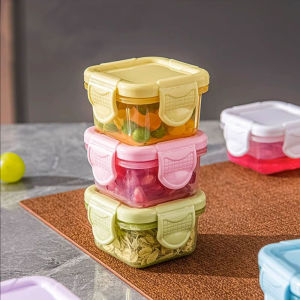 YESPERY กระปุกภาชนะเก็บอาหารขนาดเล็กสำหรับใส่พุดดิ้งขนมหวานกันรั่วช่องใส่ซอสกล่องเก็บของแช่แข็งอาหารเด็กขนาดเล็ก1/5ชิ้น