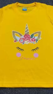 Trend Princess Design T Shirt for Kids Pure Cotton Fabric Roundneck High Quality Print