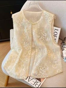 YINGDAI | New Chinese Style Heavy Bead Embroidery Lightweight Vest New 2026 Style