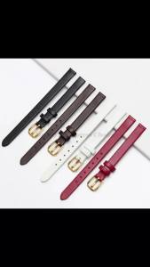 Gold Buckle Soft Cowhide Leather Bracelet Womens Fashion Wristwatch Watchband 8mm 10mm 12mm 13mm 14mm 15mm 16mm 17mm Watch Strap