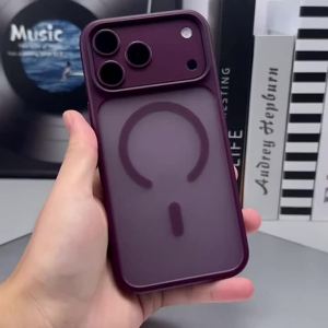 Business Translucent Magnetic Phone Case for iPhone 18 17 Pro Max for Magsafe Wireless Charge Acrylic TPU Cover for iPhone 18Pro