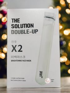 [Hộp 10 Miếng]Mặt nạ The Solution X2 Double Up Phục Hồi Tái Tạo Dưỡng Trắng Căng Mướt Trẻ Hóa Da