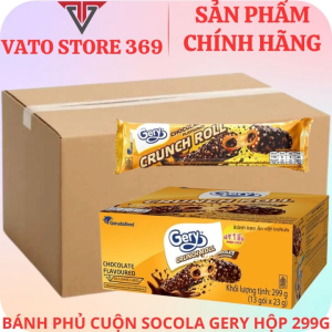 Bánh phủ cuộn socola GERY hộp 276g (thùng/gói)