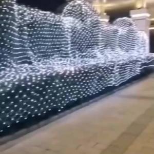 JeDa ไฟ LED ม่านตาข่ายไฟตกแต่งงานปาร์ตี้ ตกแต่งสวนดอกไม้และต้นไม้ คริสต์มาส LED fishing net lights