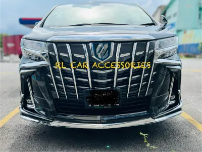 Toyota alphard agh30 2018 2019 2020 Modellista front rear skirt lip agh 30 bodykit body kit chrome modelista cover trims