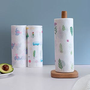 กระดาษครัวหนาผ้าขนหนูน้ํามันและน้ําดูดซับผ้าไม่ทอผ้าทําความสะอาดคนขี้เกียจแบบใช้แล้วทิ้ง