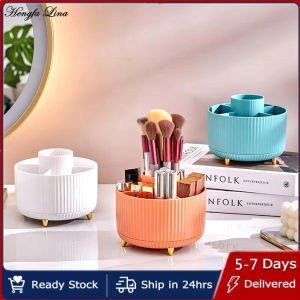 Tengfa Lina 360 Xoay giá giữ bàn chải đồ trang điểm mỹ phẩm để bàn Organizer Xoay Máy Tính Để Bàn Hộp Lưu Trữ Di Động Son Môi Bút Kẻ Mắt Chủ