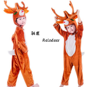 Christmas Kids Costume Reindeer Costume Boys Party Doll Clothes Girl Deer Performance Wear Elk Fall and Winter