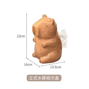 Capibara New Ceramic Decorative Napkin Holder Living Room High End Drawer Home Use Dining Table Tea Table Desktop Ornaments