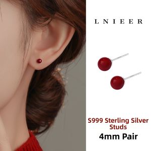 Lnieer | Fine Light Luxury 999 Sterling Silver Pearl Earrings