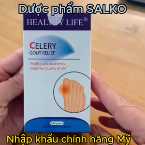 Viên uống gout CELERY  nhập khẩu MỸ giảm gút hạ a xít uric ngừa đau nhức khớp do gout. Lọ 60 viên