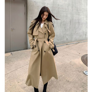 Khaki Korean Petite New Style British Style Trench Coat