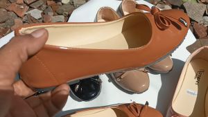 Sepatu Wanita Balet Flatshoes Glosy Ns0418