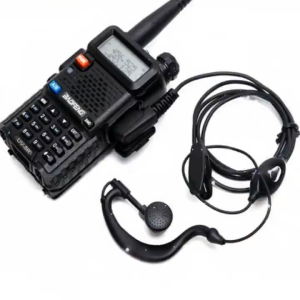 2-Pin Wired Walkie Talkie Earpiece Headset | Noise Cancel Mic | PTT | For Baofeng Kenwood UV5R BF-888S | 1-6 Pcs