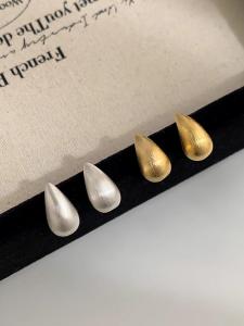 YICAN | Metal Brushed Water Drop Earrings Unique Design