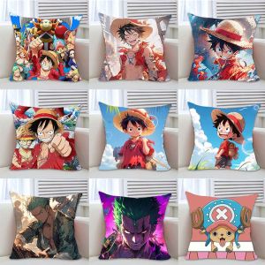One Piece Luffy Pillow Cartoon Anime Sauron Peripheral Secondary Element Figurine Doll Custom Boys Pillow and Cushion