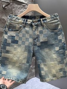 Quần Short Denim Nam Mùa Hè Dáng Rộng Thời Trang Năm Điểm Quần Jeans 5 Túi Cạp Vừa Thường Ngày Thoải Mái Thoáng Khí