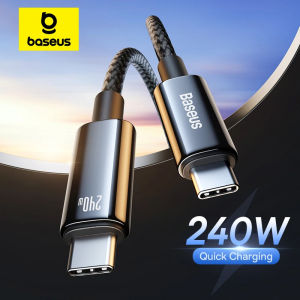 Baseus 240W USB C Cable PD 3.1 5A Fast Charging Type C Cable For NoteBook Samsung S22 Xiaomi Pad Huawei i Phone 15 PD Cable