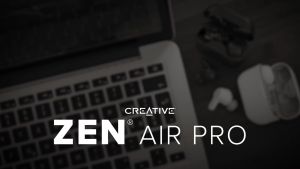 Creative Zen Air Pro (EF1090-PRO) Lightweight True Wireless Sweatproof in-ears Earphones Earbuds Headset with Active Noise Cancellation Ambient Mode LE Audio Bluetooth 5.3 IPX5 Up to 33 Hours Battery Life