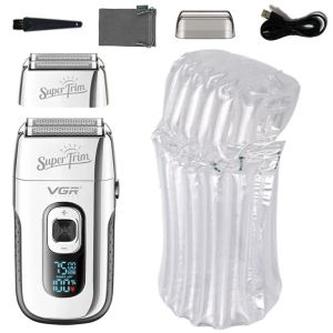 Original VGR Rechargeable Electric Shavers For Men Hair & Beard Electric Razor Washable Bald Head Shaving Machine Wet&Dry