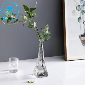 Bình Thuỷ Tinh Decor Mẫu Lọ Hoa Hình Tháp Paris Nhỏ Tặng Kèm Dây Bố Tự Trang Trí