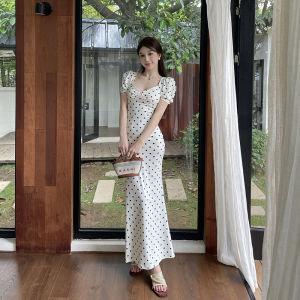 Sweet Style Womens Dress Waist-Cinching Holiday Vibes A-line Skirt Short Sleeves V-neck Polyester And Spandex Blend