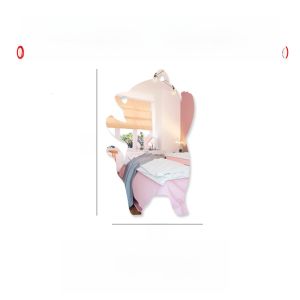 Bathroom Cartoon Mirror Stickers Self Adhesive High Definition No Drilling Required Wall Decals for Kindergarten And Childrens Room