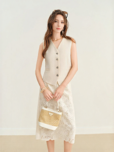 BADINA | Áo Dạ Elegance Thêu Ren Cho Phụ Nữ