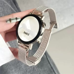 For Samsung Galaxy Watch 4 44 40mm 5pro active2 Gear s3 Bracelet For Huawei Watch gt2/3 Belt 20 22mm Luxury Metal Magnetic Strap