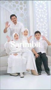 Baju Sarimbit Keluarga Lebaran 2024 / Sarimbit Abika - LILIAN PUTIH / Fashion Muslim Kekinian