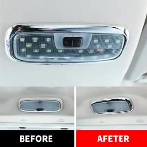 For Ford Fiesta MK7 2009-2016 Ecosport 2013-2017 ABS Chrome Car Reading Light Cover Frame Sticker Car Styling Accessories
