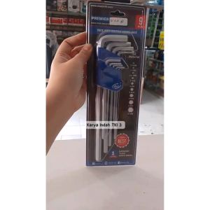 Kunci L Panjang 1.5mm-10mm Hex Key Long Set 9 PCS Hex Key Long Set 9 pcs HL Hex Key Panjang Kunci L Panjang