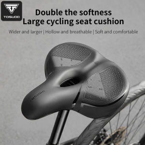 TOSUOD Soft Bicycle Saddle Sponge Shock Absorbing Seat Hollow Comfortable MTB Road Bike Universal Waterproof Cushion