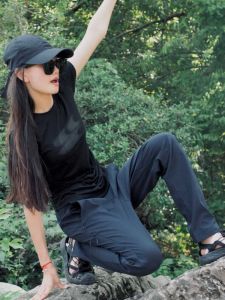 Outdoor Climbing Pants Womens Spring Autumn Windproof Waterproof Shell Straight Leg Slimming American Workwear Trousers Men