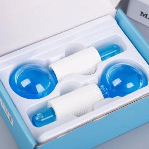 กล่องเก็บลูกบอลน้ำแข็งแก้วสำหรับเสริมความงาม 304 สแตนเลส หินน้ำแข็งสำหรับเสริมความงามในห้องนวด สไตล์เกาหลี