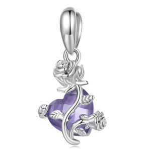 BAMOER Mặt Dây Chuyền Hoa Màu Bằng Bạc Sterling 925 Hạt Charm Hoa Cúc Phù Hợp Tự Làm Vòng Tay & Vòng Tay Trang Sức Tinh Xảo BSC645