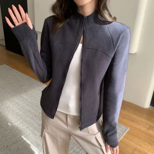 YIFANSHI | Black Slim Fit Fleece Lined Jacket Women Autumn Winter