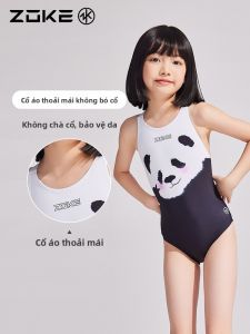 Zoke | Professional Swimming Training Quick-Dry Panda Print Girls Swimwear