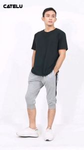 CATELU Celana Joger 3/4 Abu Muda - Jogger Pants Reno