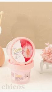 NOYAS Body Scrub Cream Pembersih Mendalam & Perawatan Pori Melembapkan & Mencerahkan Peach Honey Scrub Mengangkat Sel Kulit Mati Cocok untuk Kulit Sensitif Pembersih Wajah & Tangan