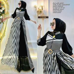 SHR NEW!! MAXI DRES SALUR CERUTY PRINT FRE BELT PREMIUM SHR 100%