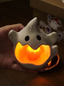 เทียนประดับตกแต่งรูปผีฮาโลวีน กระดาษทราย ลายการ์ตูน สไตล์ย้อนยุค สำหรับตกแต่งร้าน บาร์ ร้านขายของขวัญ เครื่องประดับตกแต่ง