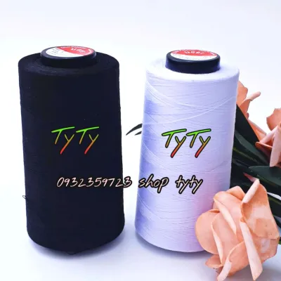 1 Cuộn Chỉ May Vá Quần Áo Có 2 Màu Trắng Và Đen Chỉ Dài 4000m Chỉ Dai Và Chắc Chắn