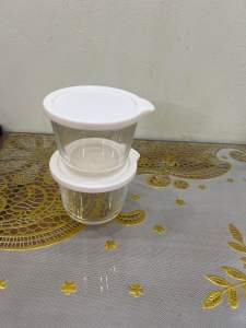 Hũ thuỷ tinh nắp ấn 260ml đựng đồ ăn vặt sữa chua hoa quả đồ ăn dặm cho bé tiện lợi an toàn về sinh