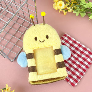 Bee Plush Card Sleeve Photo Storage Star Small Decoration Creative Doll Anti-Lost Identity Card Collection Packaging Couple Gift