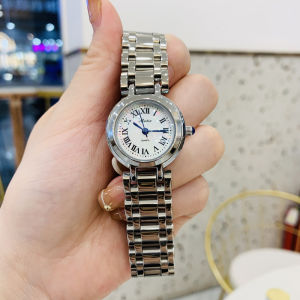 Elegant Roman Beige Colorful Dial Simple Luxury Womens Watch Stainless Steel Band Butterfly Buckle Quartz Movement Mineral Glass